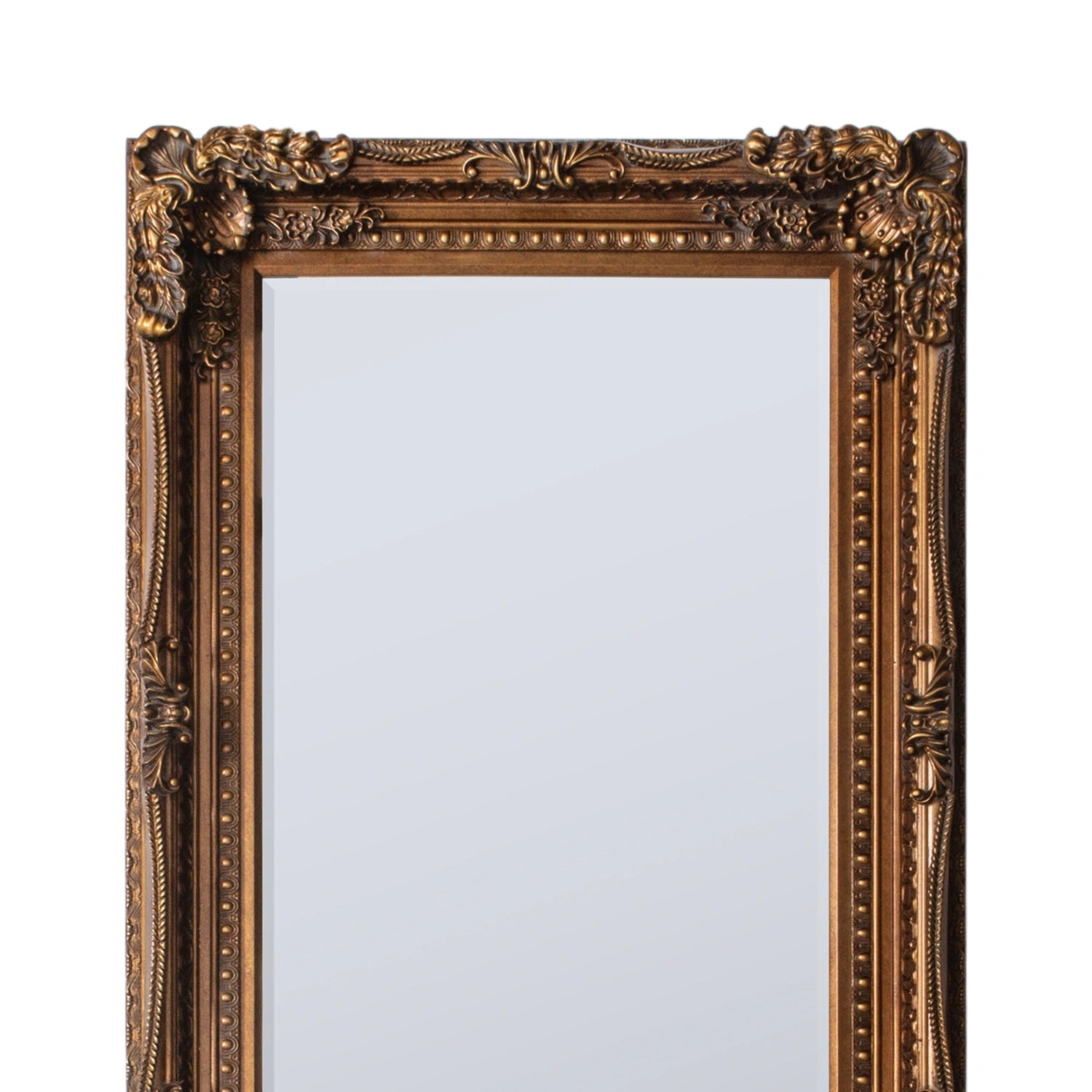 Large Baroque Rectangular Gold Leaner Mirror 175.5x89.5x9.5cm – Click Style