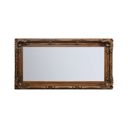 Large Baroque Rectangular Gold Leaner Mirror 175.5x89.5x9.5cm – Click Style