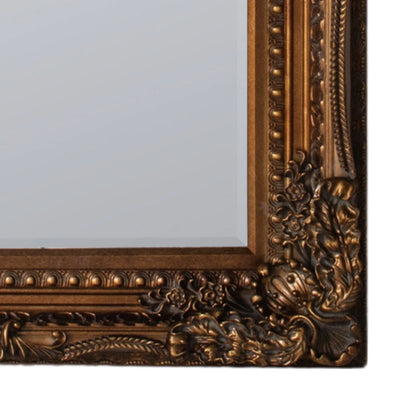 Large Baroque Rectangular Gold Leaner Mirror 175.5x89.5x9.5cm – Click Style