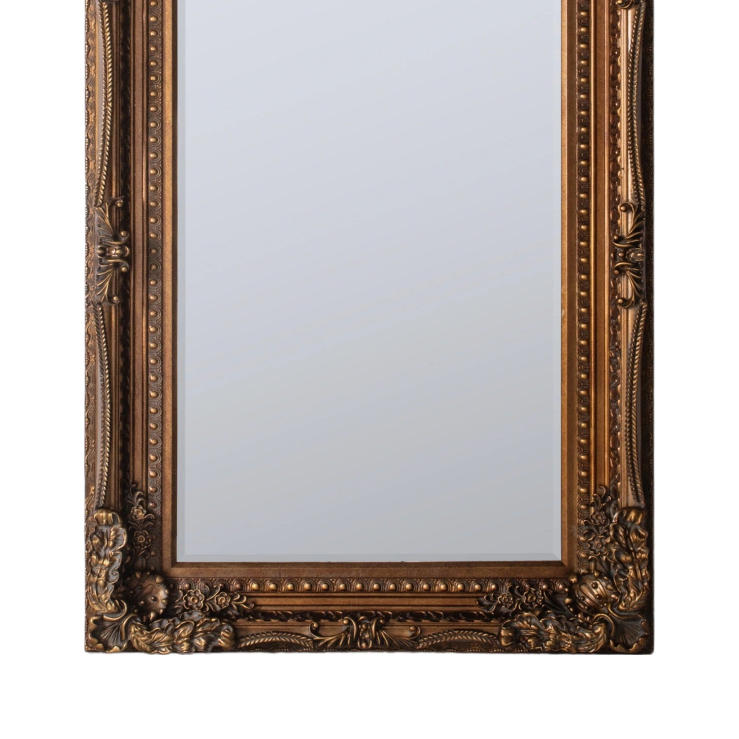 Large Baroque Rectangular Gold Leaner Mirror 175.5x89.5x9.5cm – Click Style