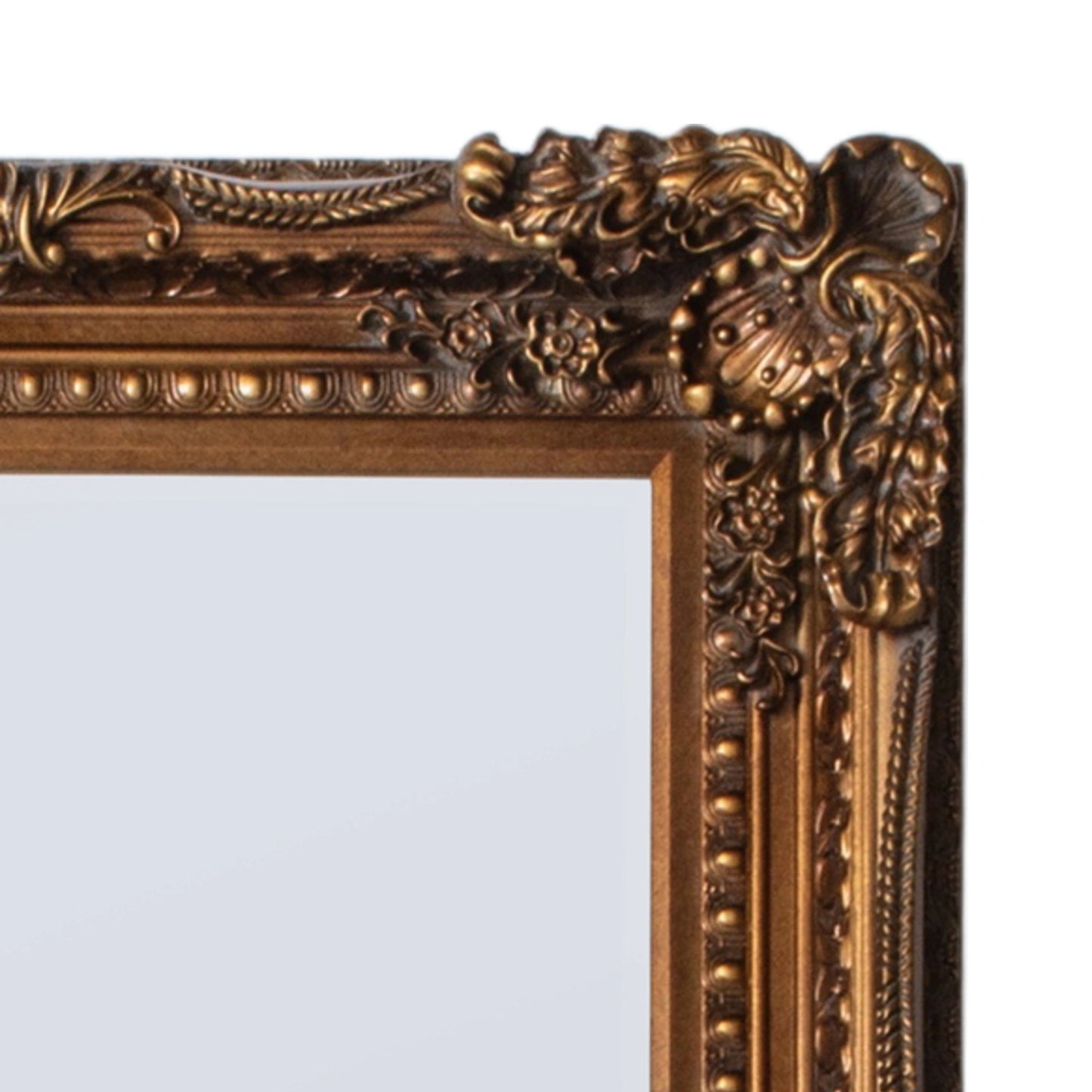 Large Baroque Rectangular Gold Leaner Mirror 175.5x89.5x9.5cm – Click Style