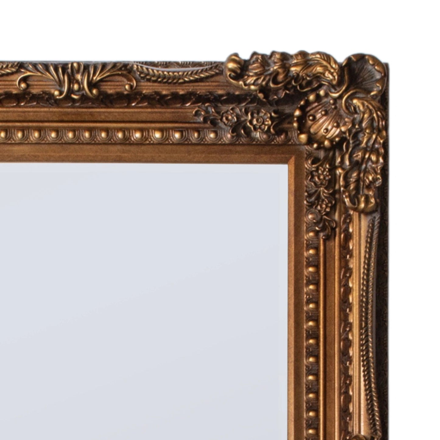 Large Baroque Rectangular Gold Leaner Mirror 175.5x89.5x9.5cm – Click Style