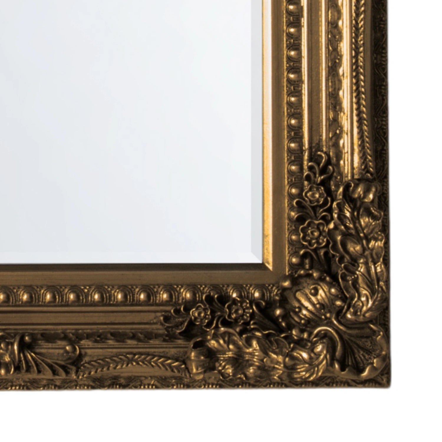 Large Baroque Rectangular Gold Wall Mirror 120x89.5x9.5cm – Click Style