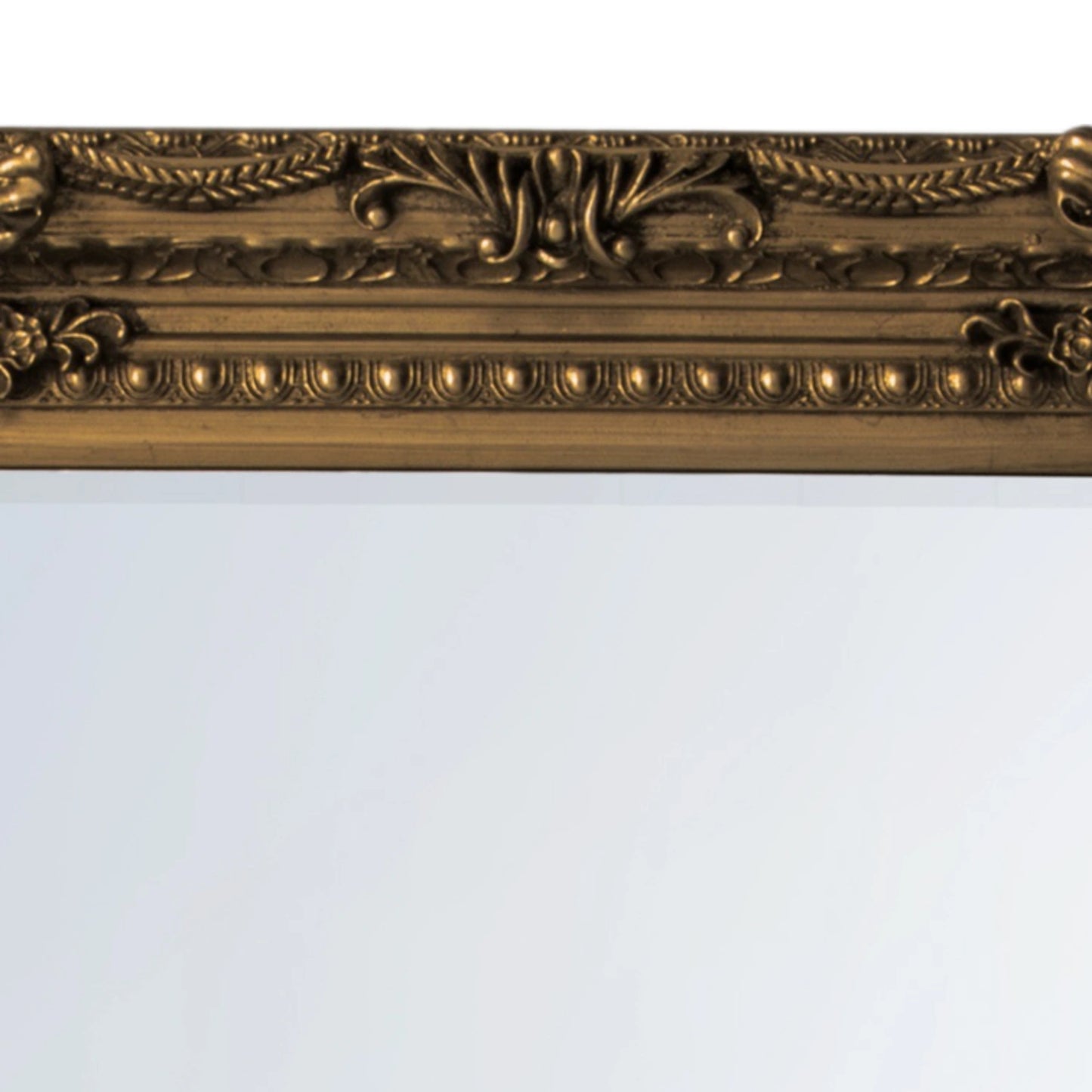 Large Baroque Rectangular Gold Wall Mirror 120x89.5x9.5cm – Click Style