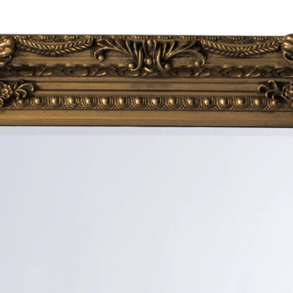 Large Baroque Rectangular Gold Wall Mirror 120x89.5x9.5cm – Click Style