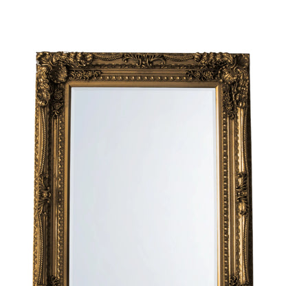 Large Baroque Rectangular Gold Wall Mirror 120x89.5x9.5cm – Click Style