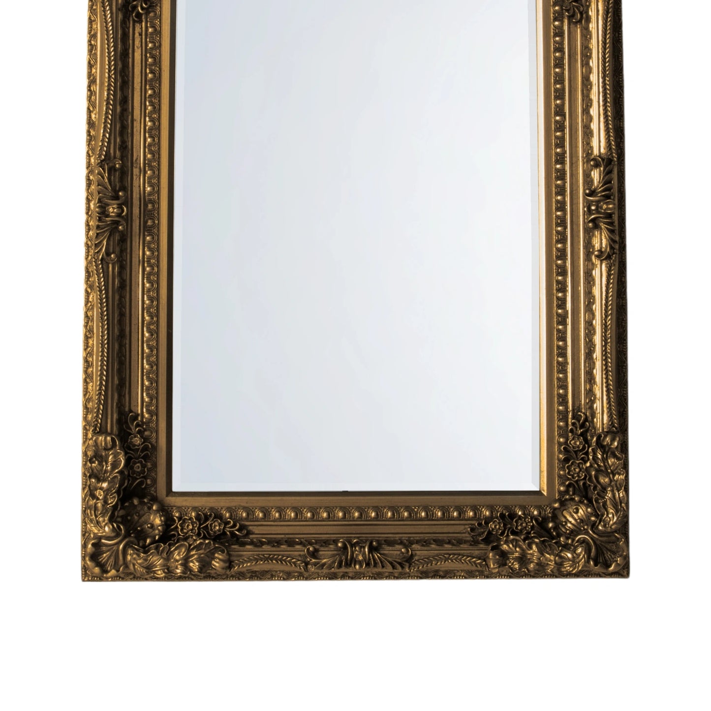 Large Baroque Rectangular Gold Wall Mirror 120x89.5x9.5cm – Click Style