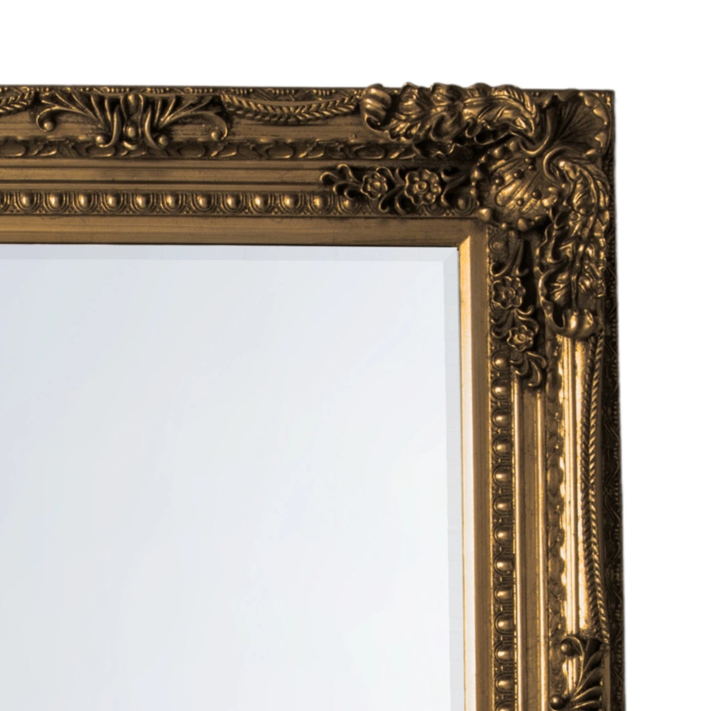 Large Baroque Rectangular Gold Wall Mirror 120x89.5x9.5cm – Click Style