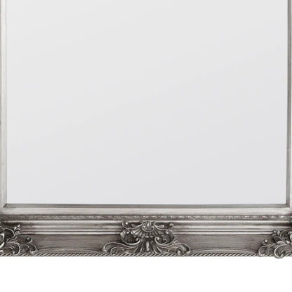 Large Baroque Rectangular Pewter Wall Mirror 122x92x7.5cm – Click Style