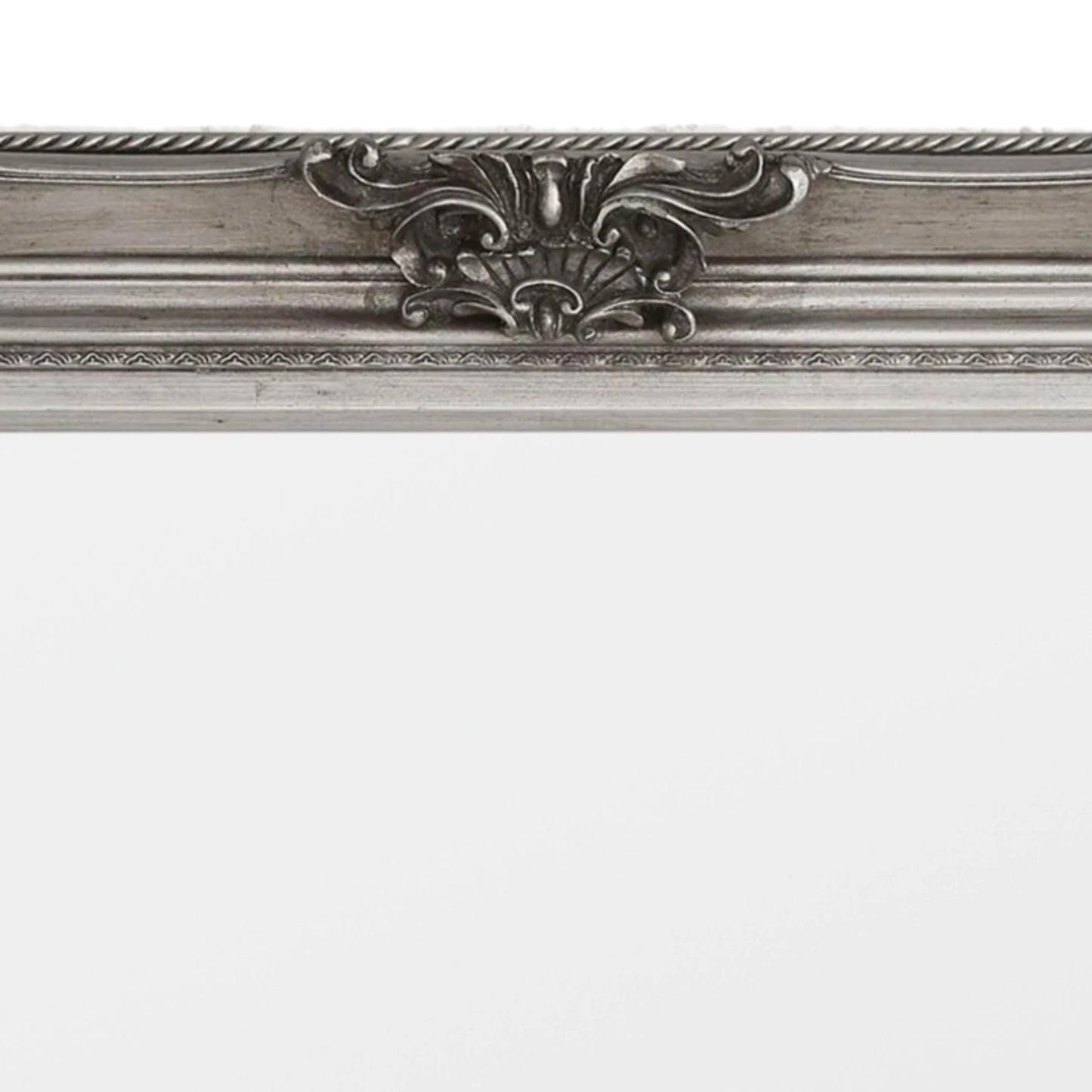 Large Baroque Rectangular Pewter Wall Mirror 122x92x7.5cm – Click Style