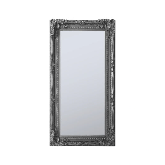 Large Baroque Rectangular Silver Leaner Mirror 175.5x89.5x9.5cm – Click Style