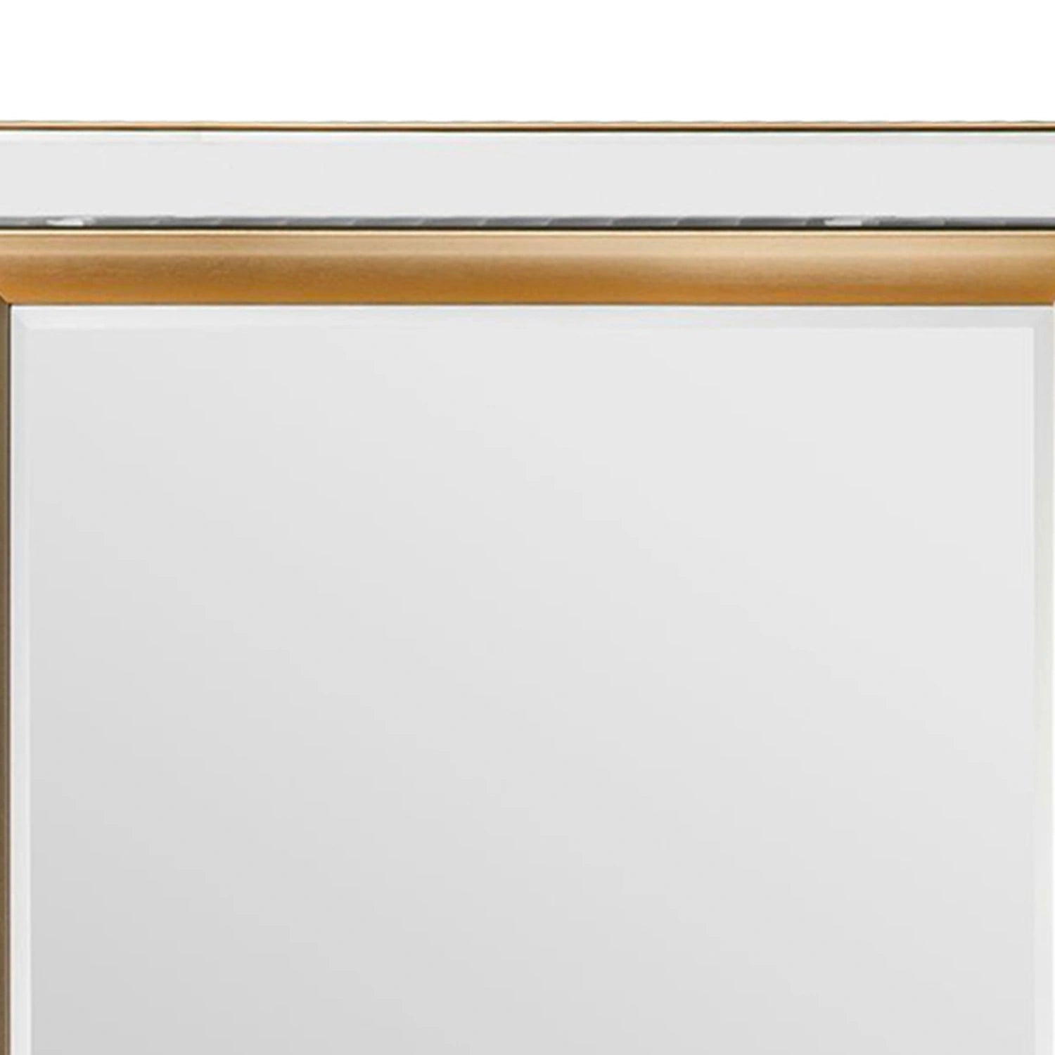 Large Bevelled Glass & Gold Inlay Framed Rectangular Wall Mirror 109.5x79x3cm – Click Style