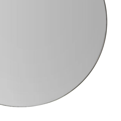 Large Contemporary Round Black Thin Framed Wall Mirror 100x2cm – Click Style