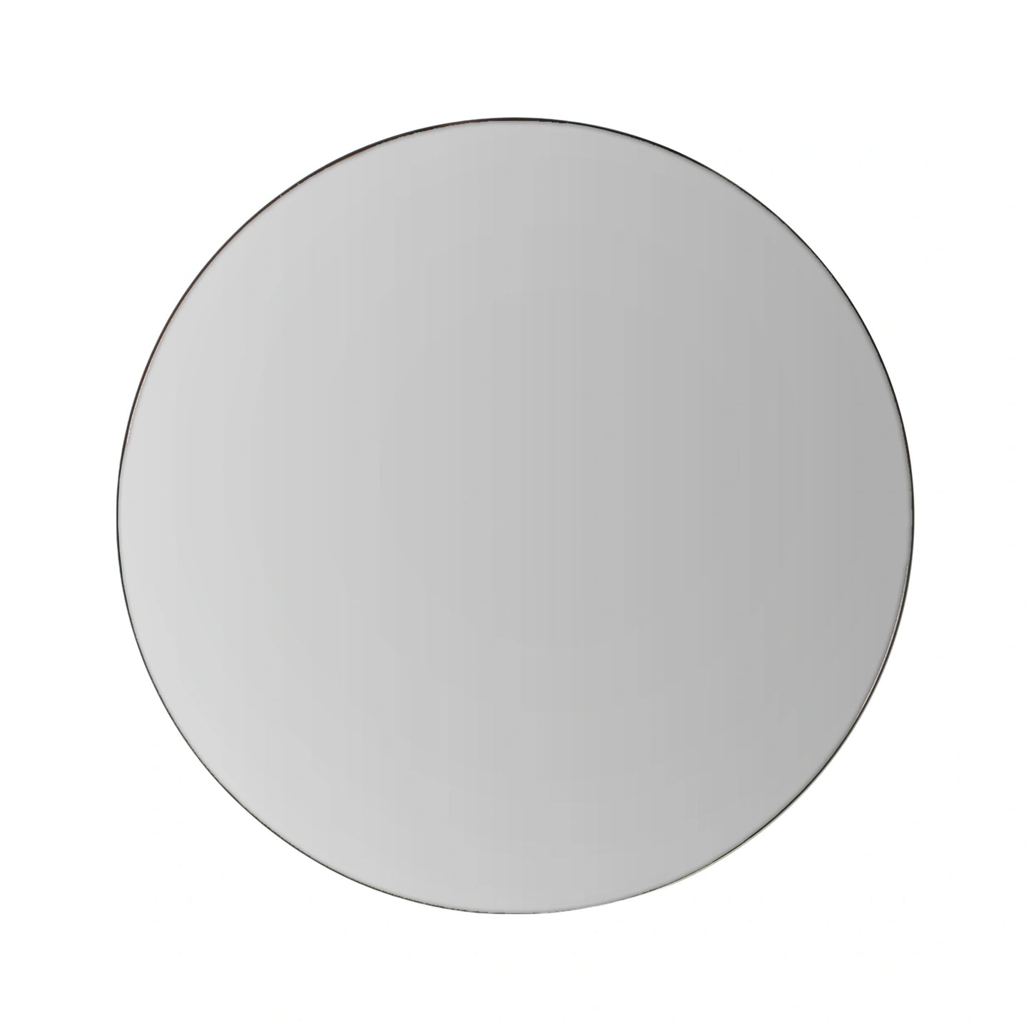 Large Contemporary Round Black Thin Framed Wall Mirror 100x2cm – Click Style