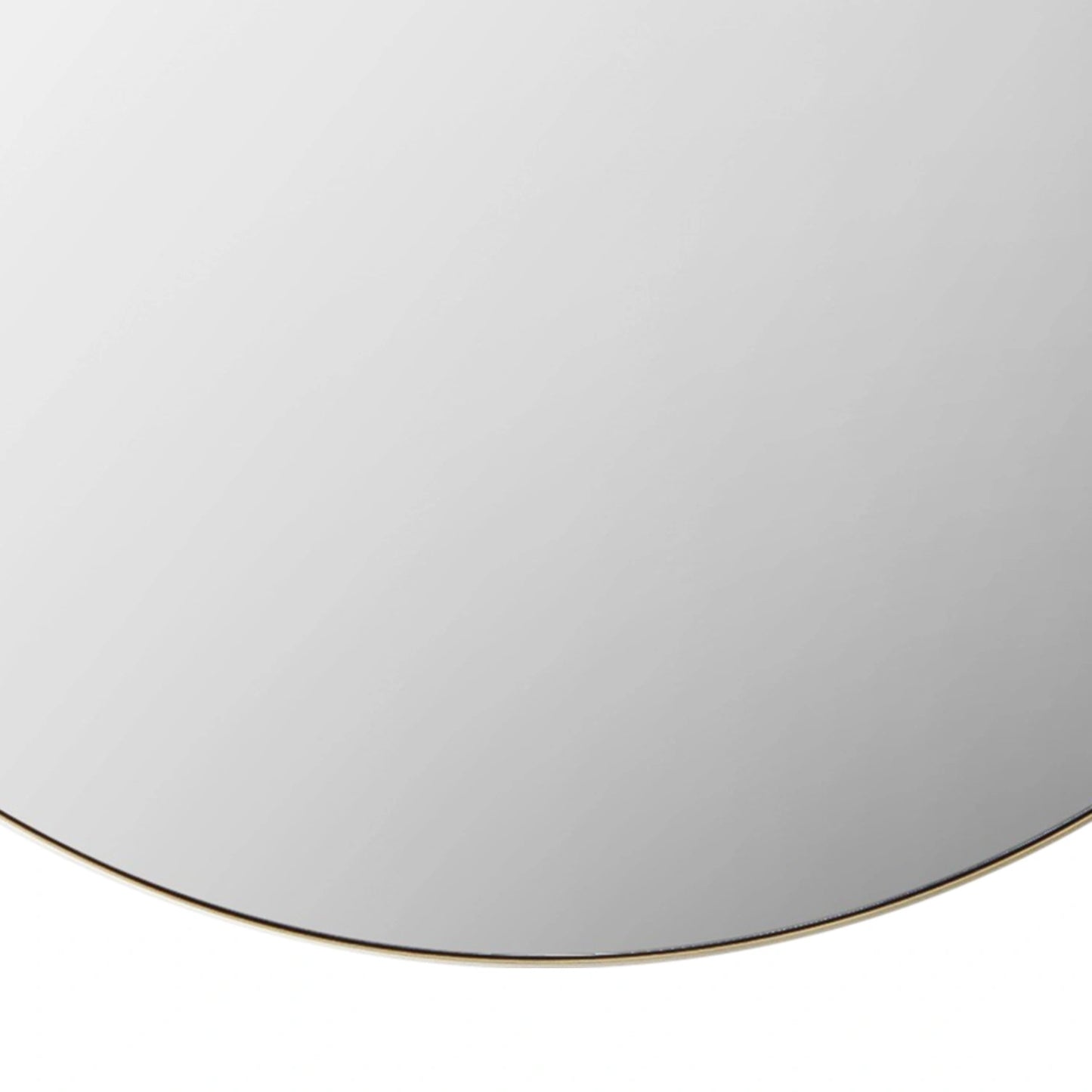 Large Contemporary Round Champagne Thin Framed Wall Mirror 100x2cm – Click Style