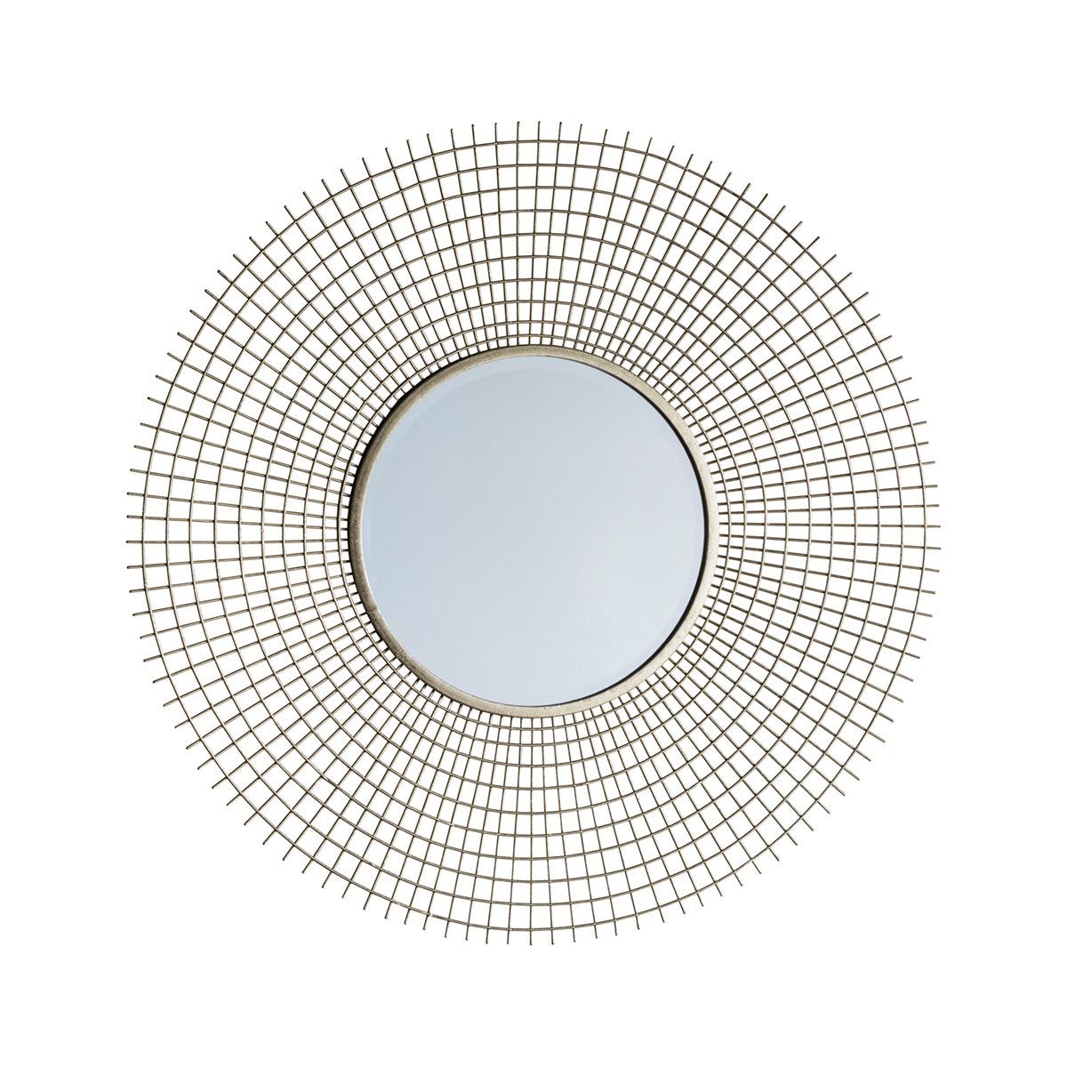 Large Decorative Round Wire Frame Gold Wall Mirror 92x8cm – Click Style