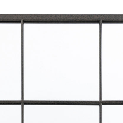 Large Industrial Rectangular Black Metal Window Wall Mirror 110x80x2.5cm – Click Style