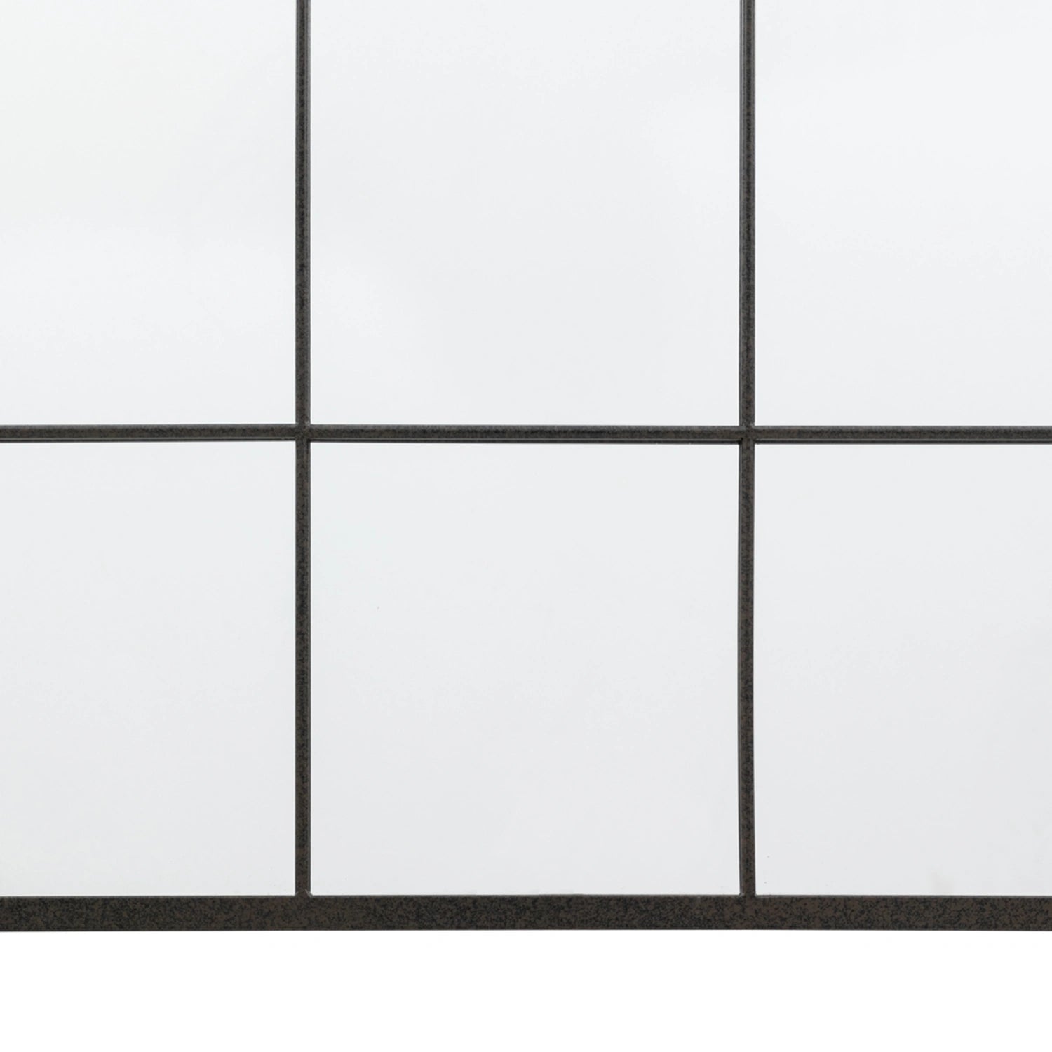 Large Industrial Rectangular Black Metal Window Wall Mirror 110x80x2.5cm – Click Style