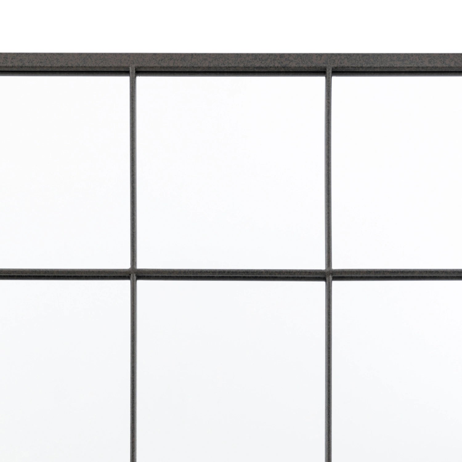 Large Industrial Rectangular Black Metal Window Wall Mirror 110x80x2.5cm – Click Style