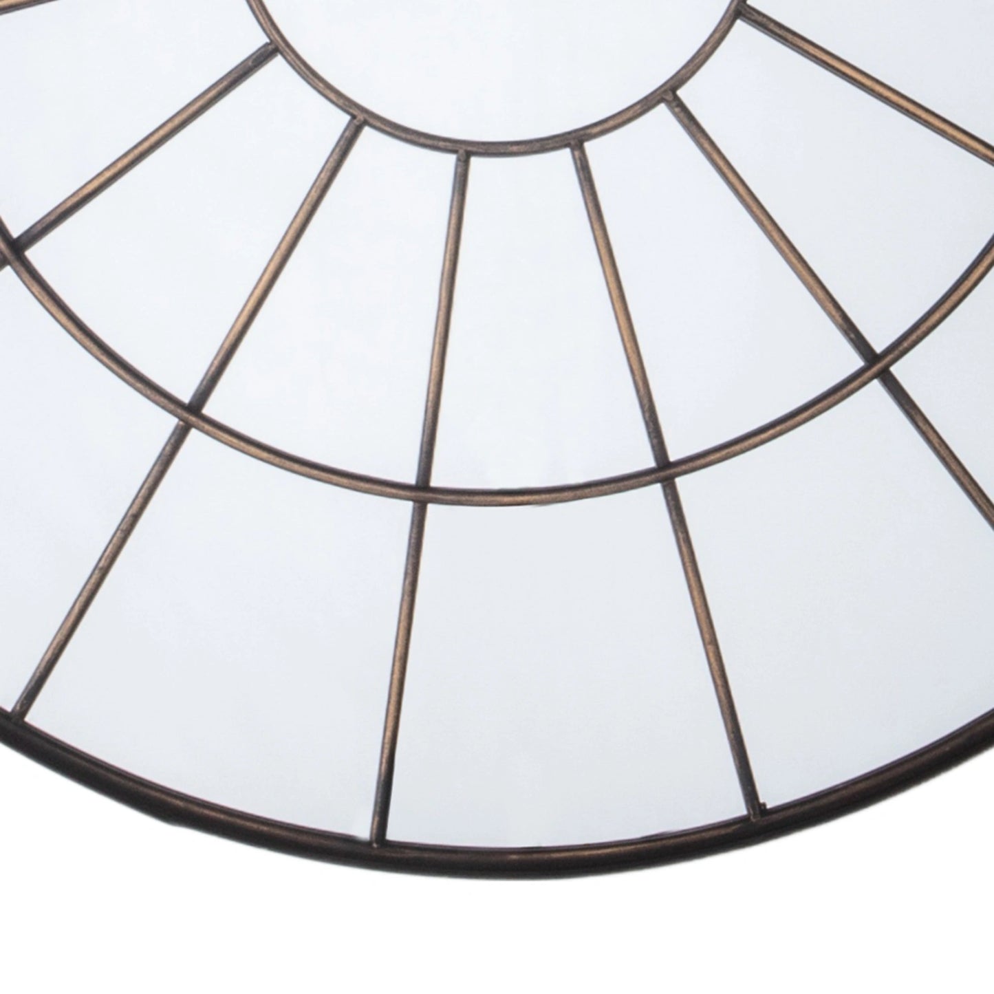 Large Industrial Round Bronze Window Wall Mirror 100.5x100.5x5cm – Click Style