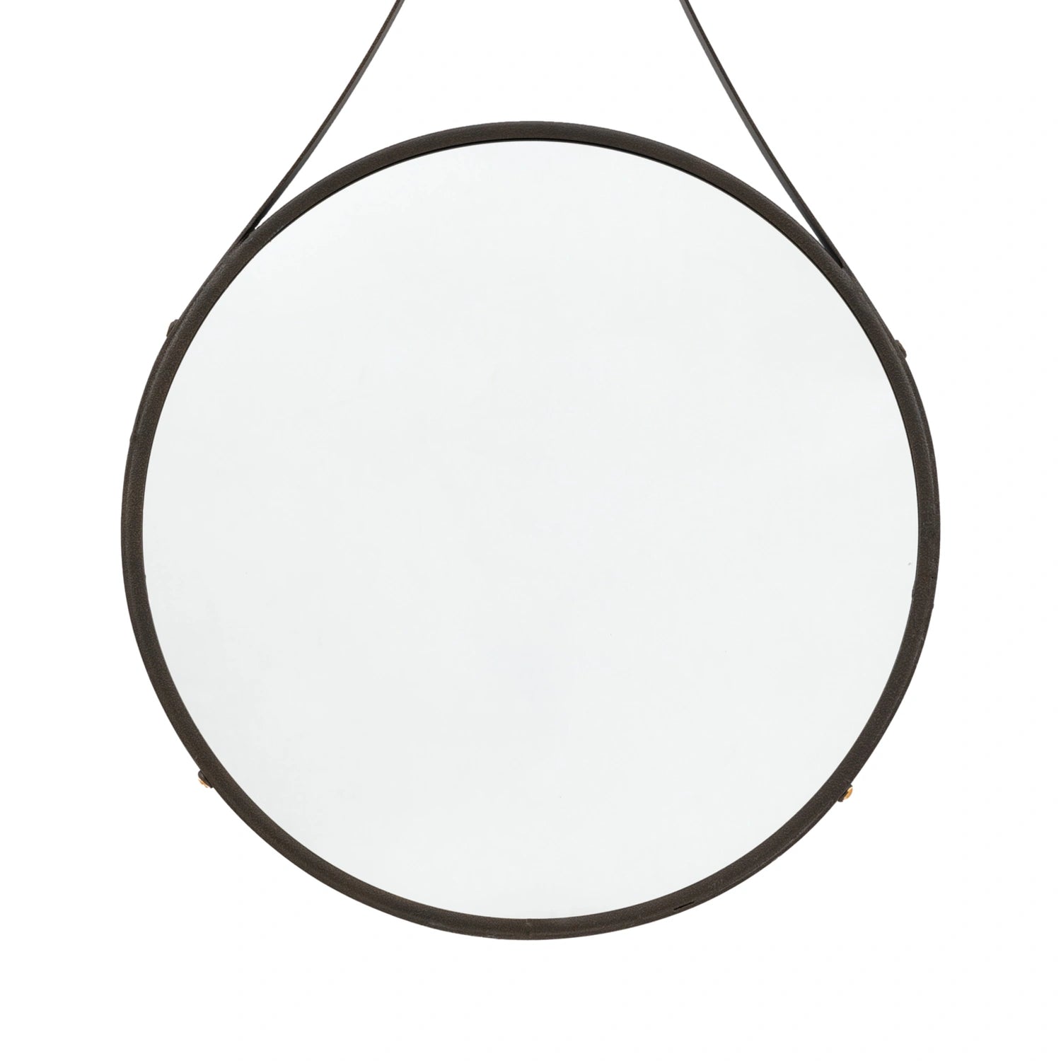 Large Industrial Round Hanging Effect Aged Bronze Wall Mirror 91.5x51x2cm – Click Style