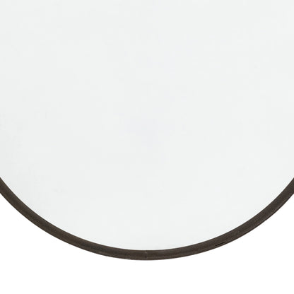 Large Industrial Round Hanging Effect Aged Bronze Wall Mirror 91.5x51x2cm – Click Style