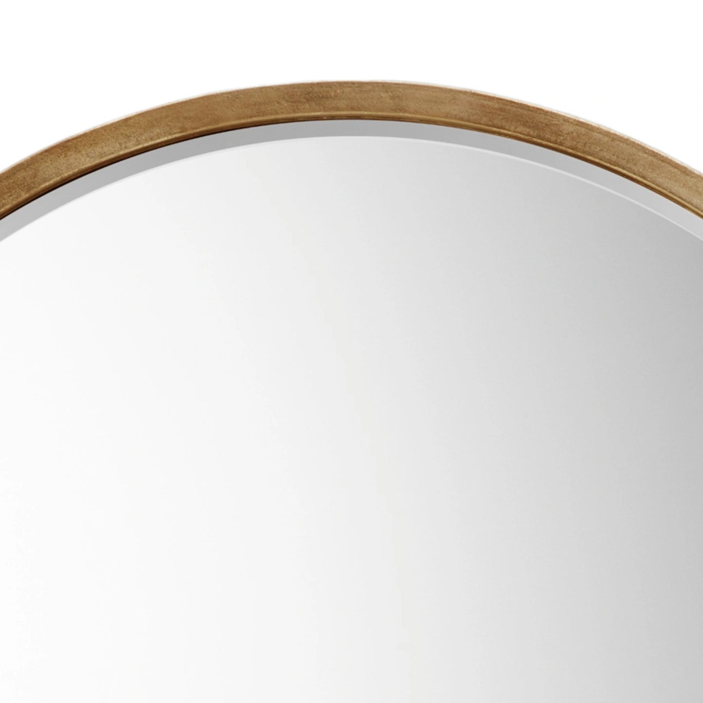 Large Minimalistic Round Antique Gold Wall Mirror 80x2cm – Click Style