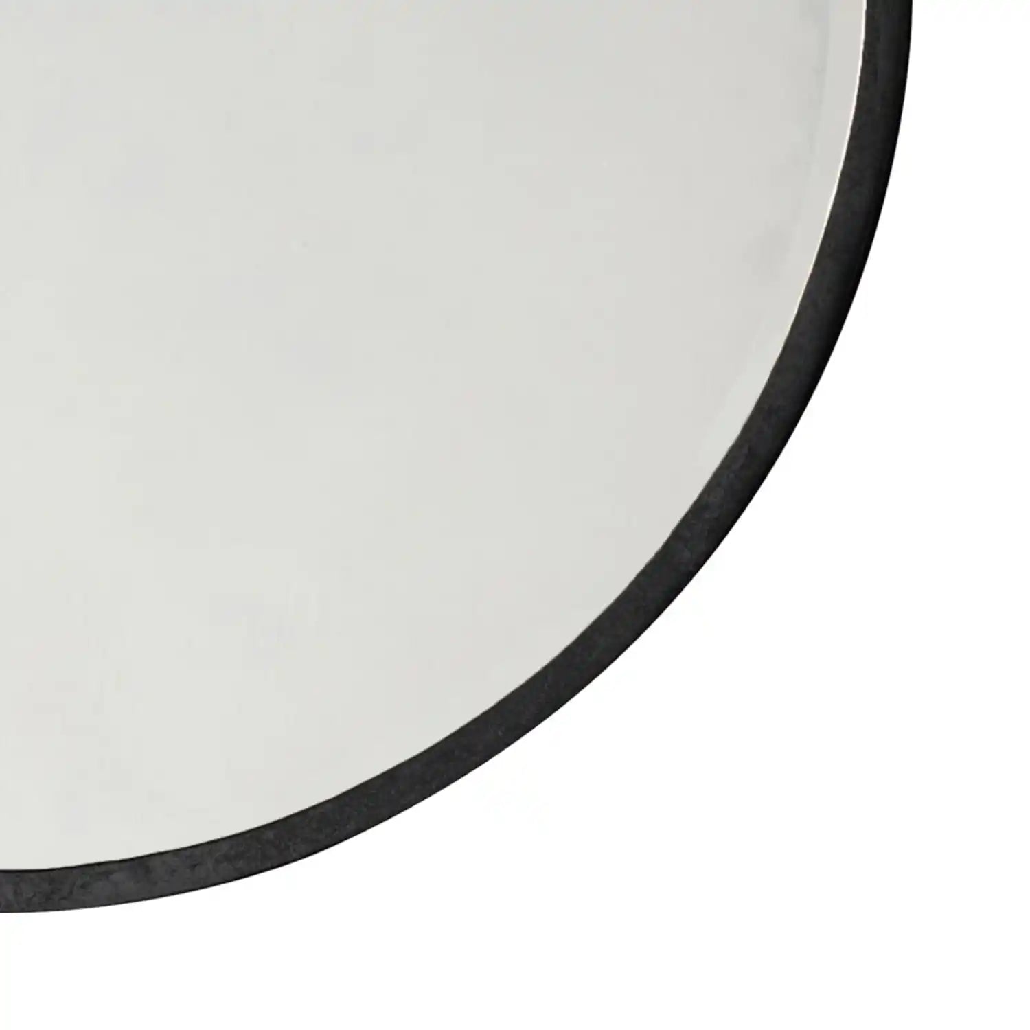 Large Minimalistic Round Black Wall Mirror 80x2cm – Click Style