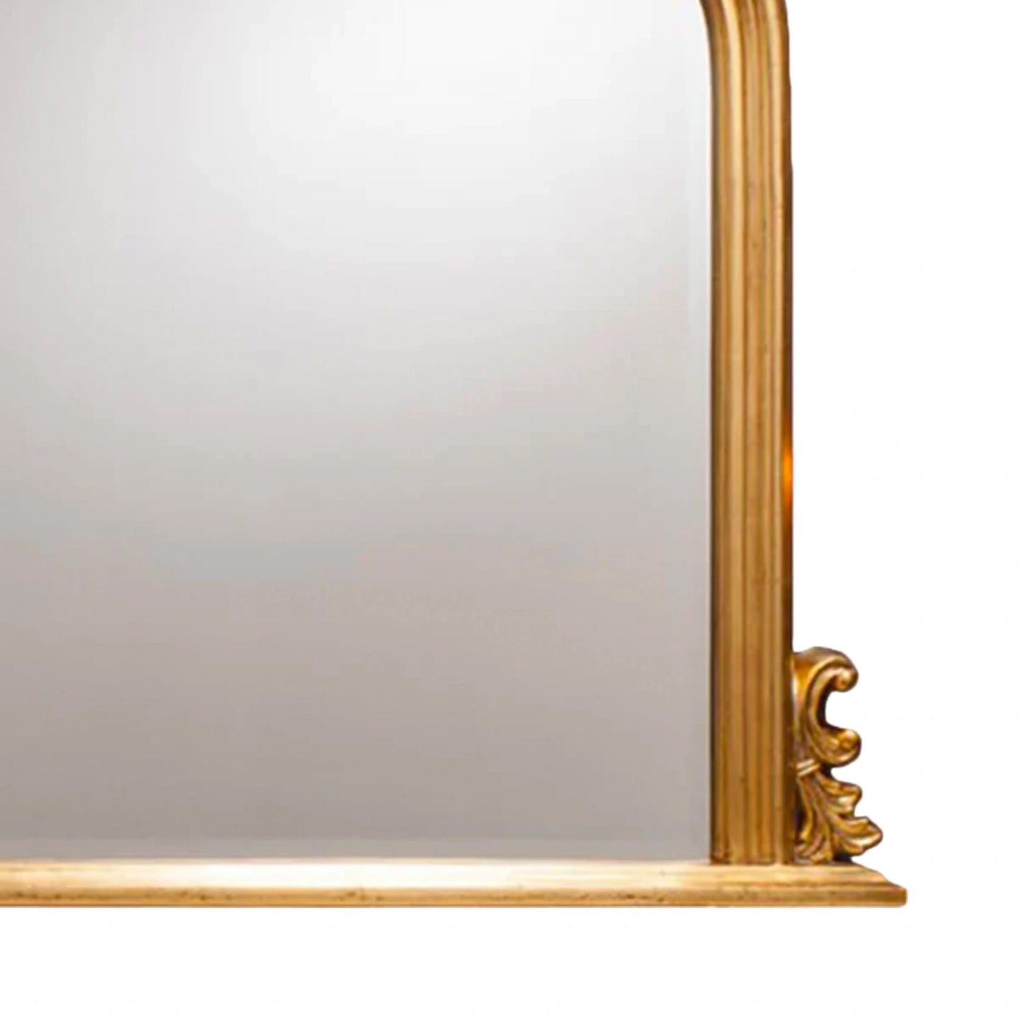 Large Ornate Gold Dome Top Mantle Mirror 94x118x6cm – Click Style