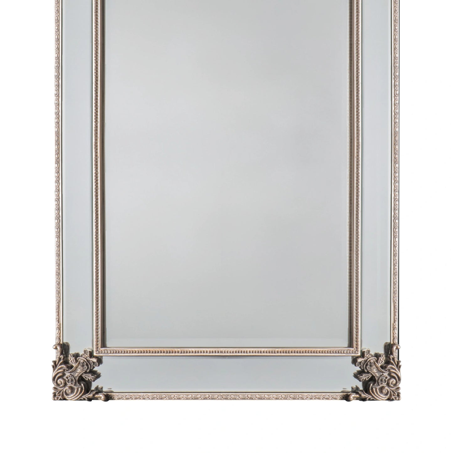 Large Ornate Rectangular Champagne Wall Mirror 114x83x4.5cm – Click Style