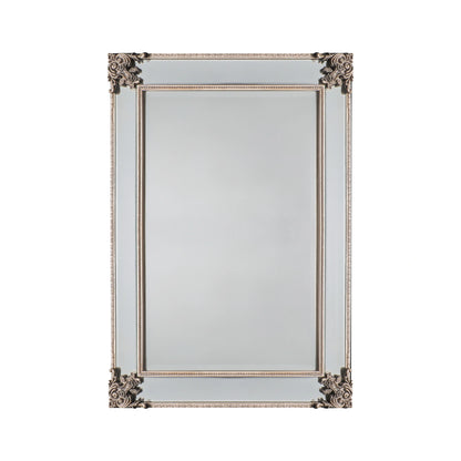 Large Ornate Rectangular Champagne Wall Mirror 114x83x4.5cm – Click Style