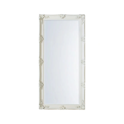 Large Ornate Rectangular Cream Leaner Mirror 165x79.5x6.5cm – Click Style