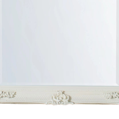 Large Ornate Rectangular Cream Leaner Mirror 165x79.5x6.5cm – Click Style