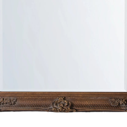 Large Ornate Rectangular Gold Leaner Mirror 165x79.5x6.5cm – Click Style