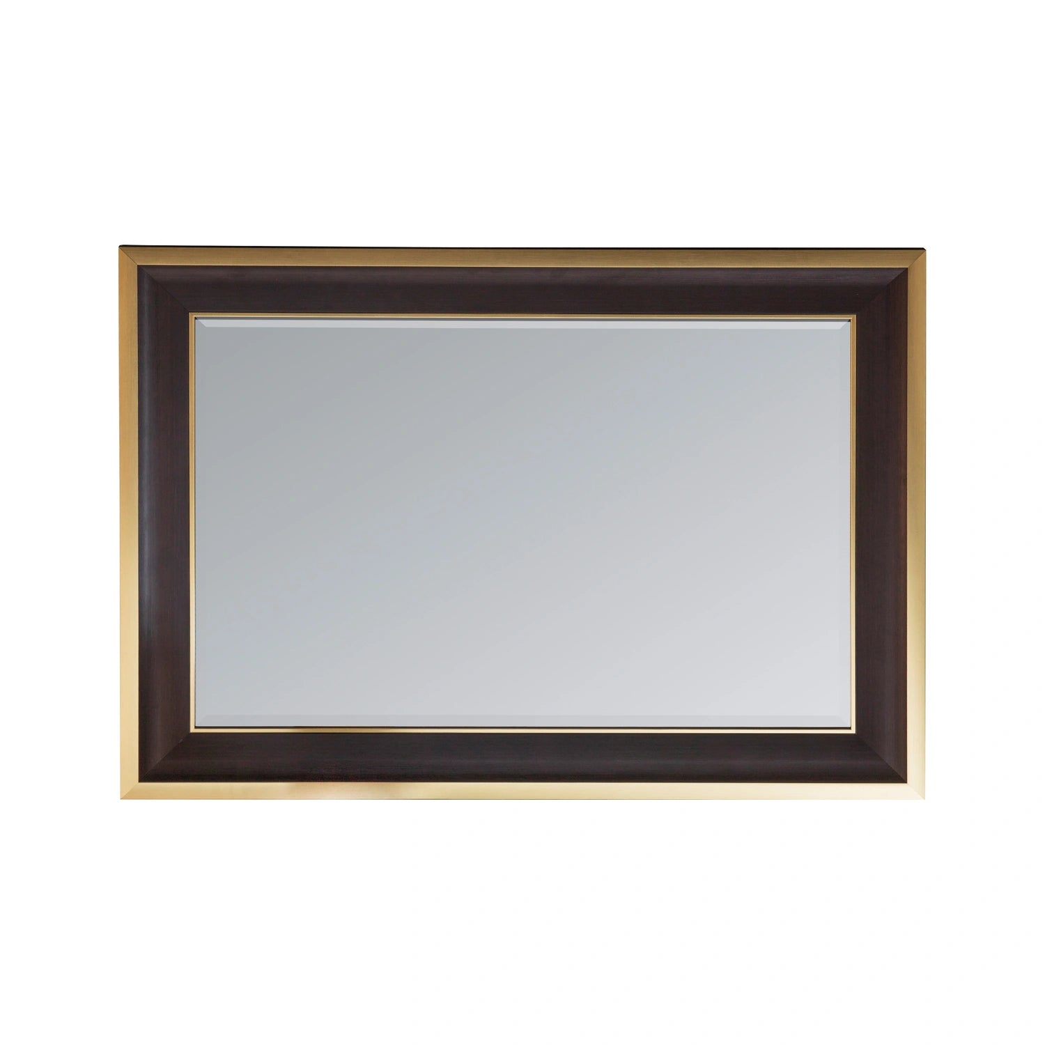 Large Rectangular Black & Gold Wall Mirror 110.5x80x3cm – Click Style