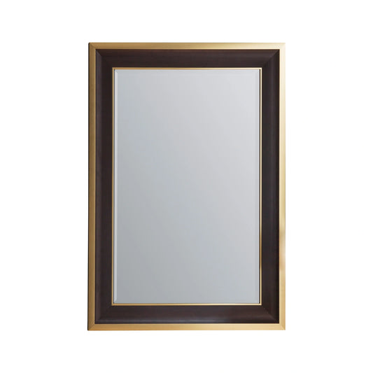 Large Rectangular Black & Gold Wall Mirror 110.5x80x3cm – Click Style