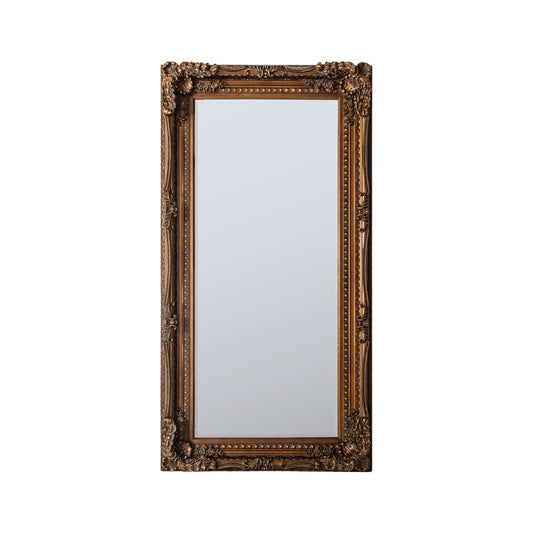 Large Rectangular Gold Baroque Leaner Mirror 175.5x89.5x9.5cm – Click Style