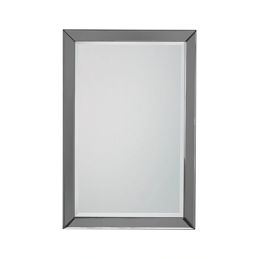 Large Rectangular Smoked Bevelled Glass Edge Wall Mirror 91.5x61x4cm – Click Style