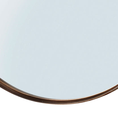 Large Round Aged Bronze Channel Frame Wall Mirror 84x84x5cm – Click Style