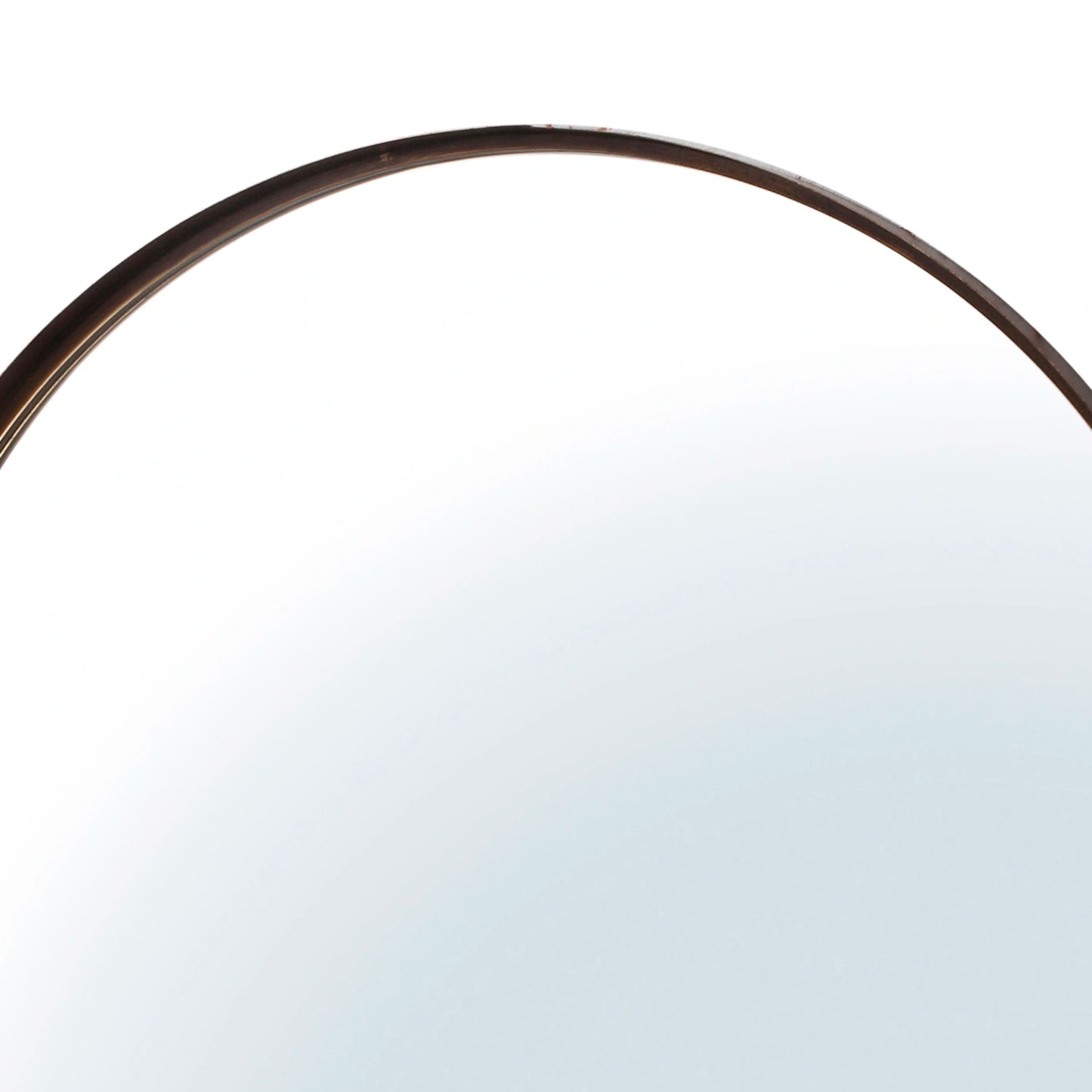 Large Round Aged Bronze Channel Frame Wall Mirror 84x84x5cm – Click Style