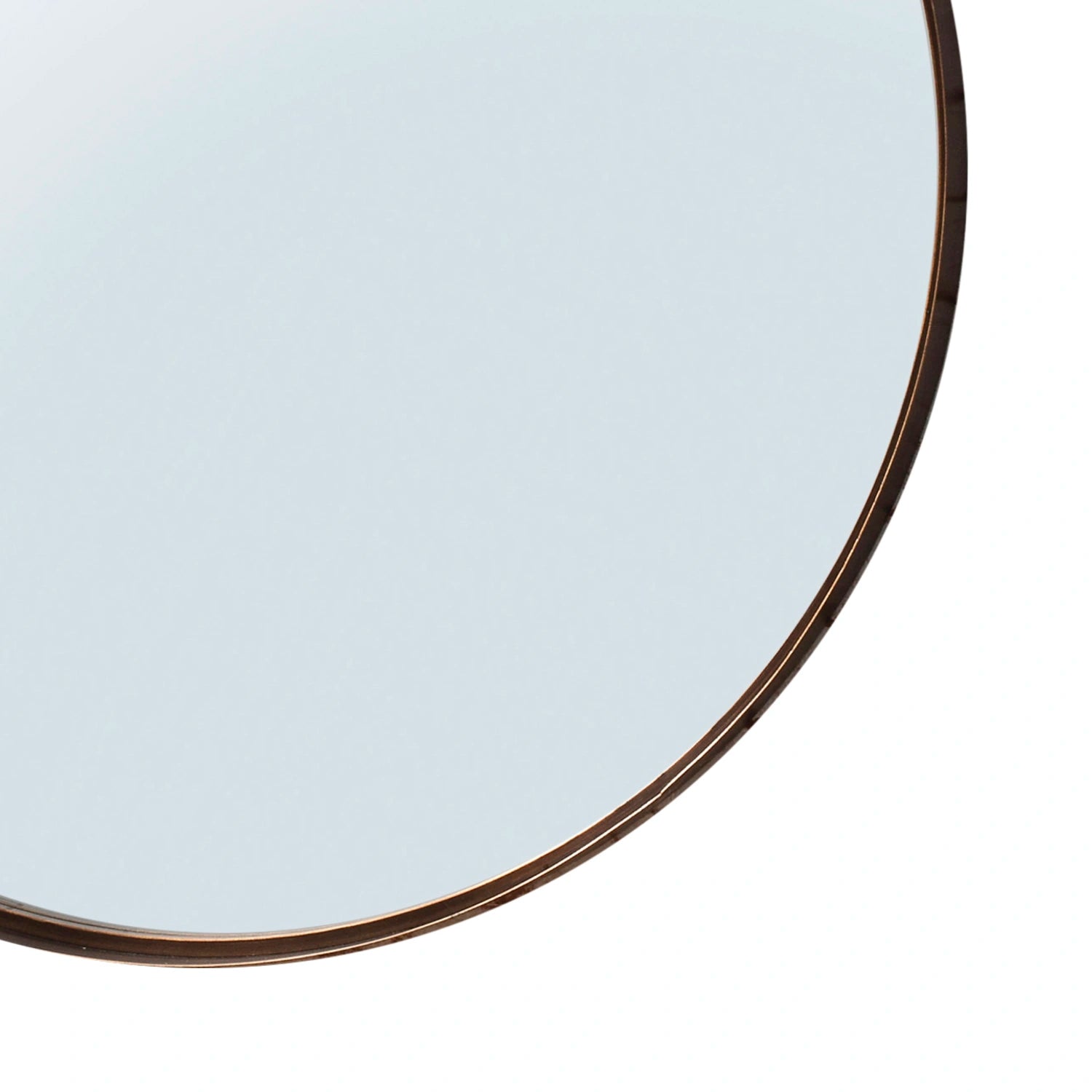 Large Round Aged Bronze Channel Frame Wall Mirror 84x84x5cm – Click Style