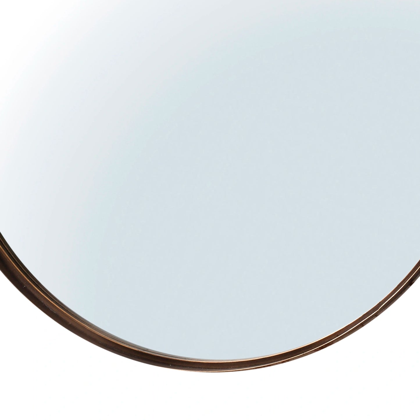 Large Round Aged Bronze Channel Frame Wall Mirror 84x84x5cm – Click Style