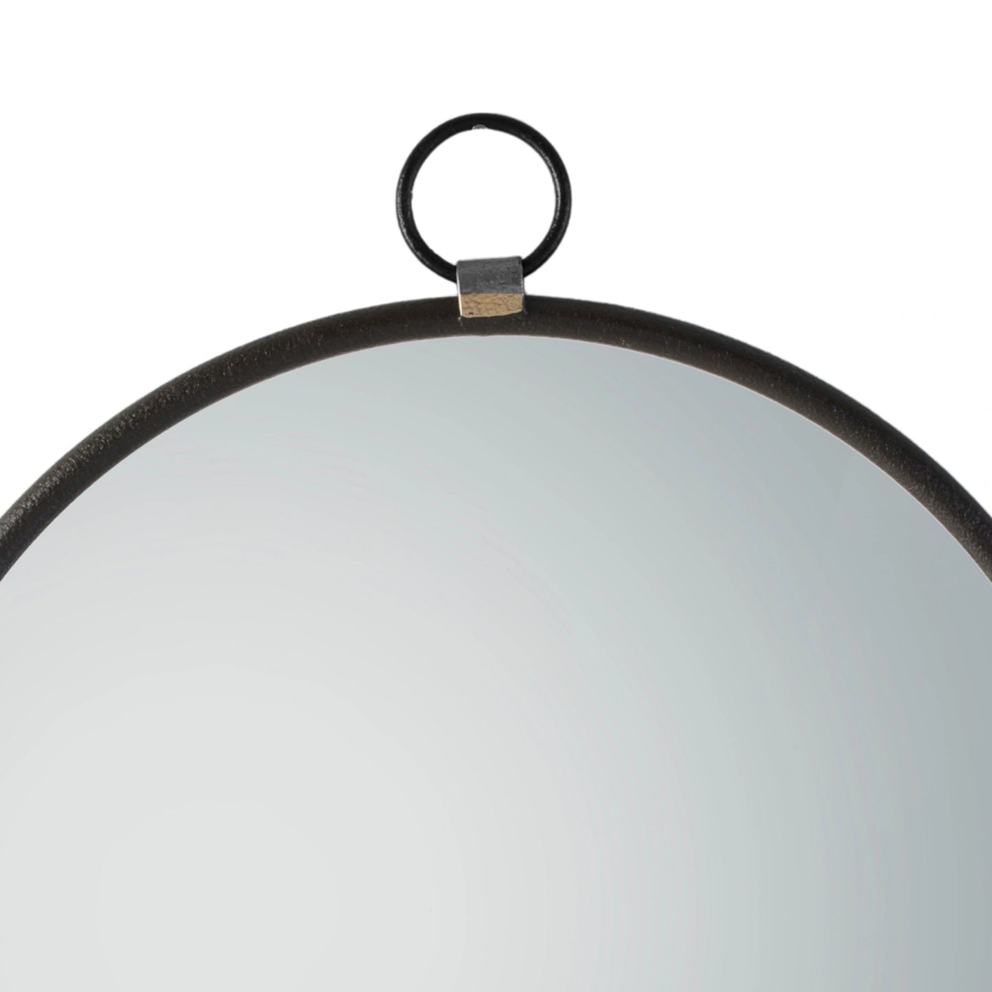 Large Round Black Industrial Pocket Watch Wall Mirror 61x2cm – Click Style