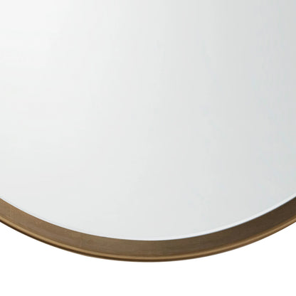 Large Round Deep Edge Gold Wall Mirror 95x9cm – Click Style