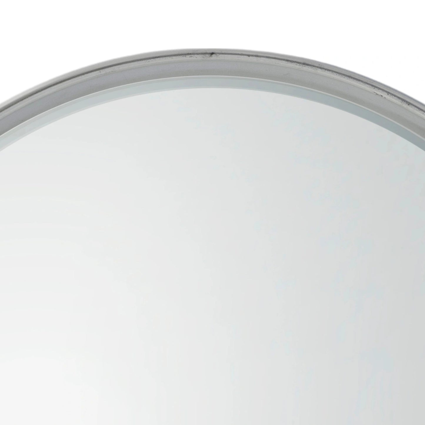 Large Round Deep Edge Silver Wall Mirror 95x9cm – Click Style