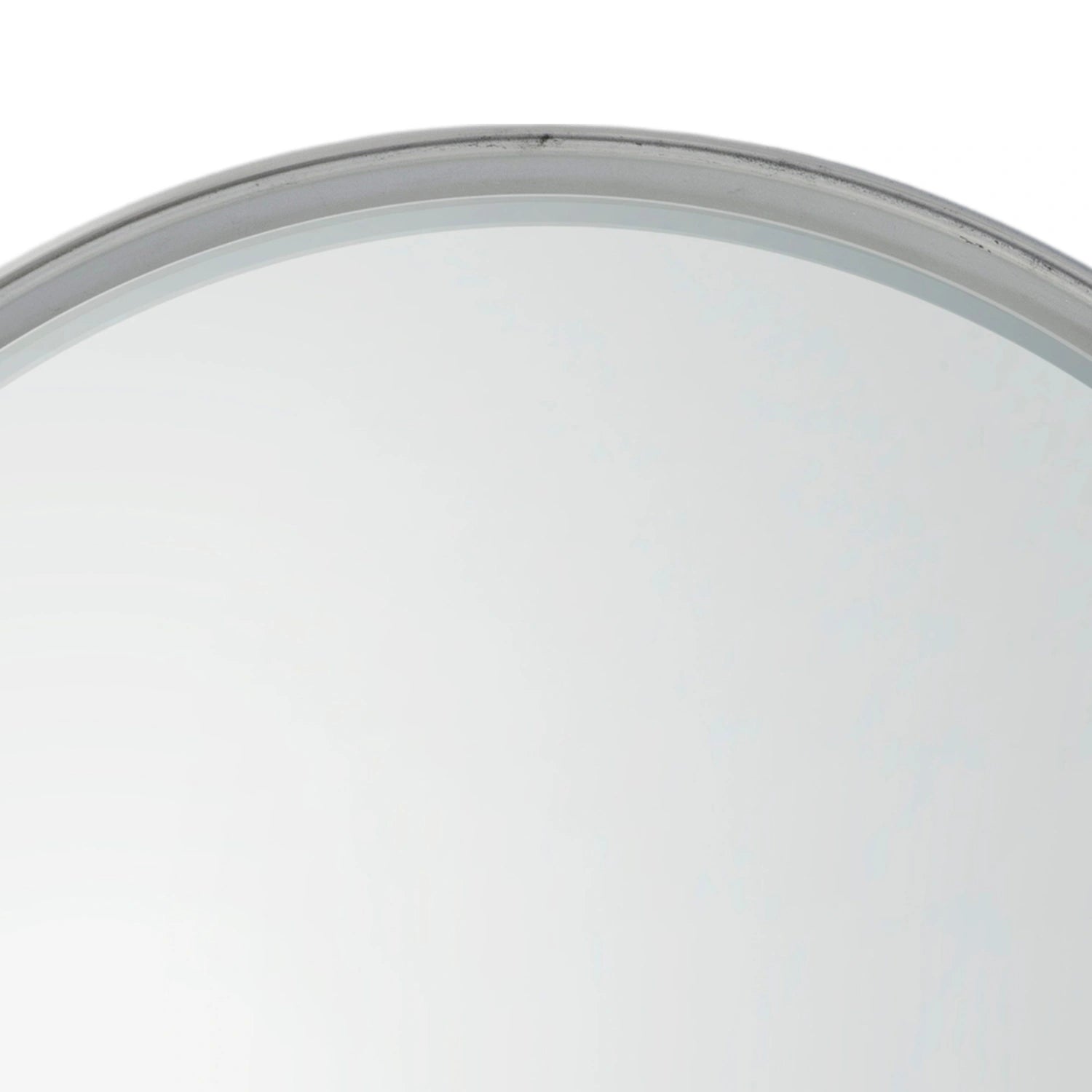 Large Round Deep Edge Silver Wall Mirror 95x9cm – Click Style