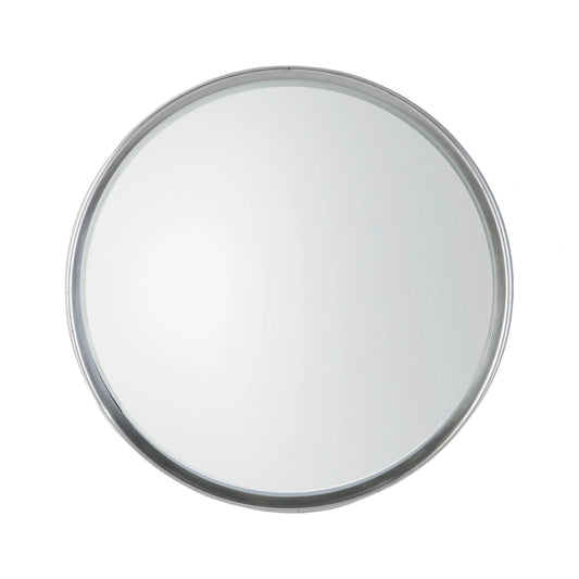 Large Round Deep Edge Silver Wall Mirror 95x9cm – Click Style