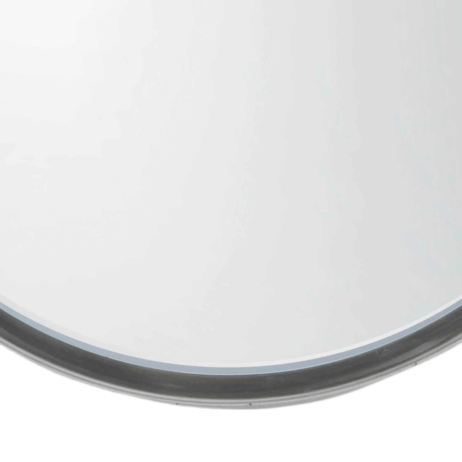 Large Round Deep Edge Silver Wall Mirror 95x9cm – Click Style