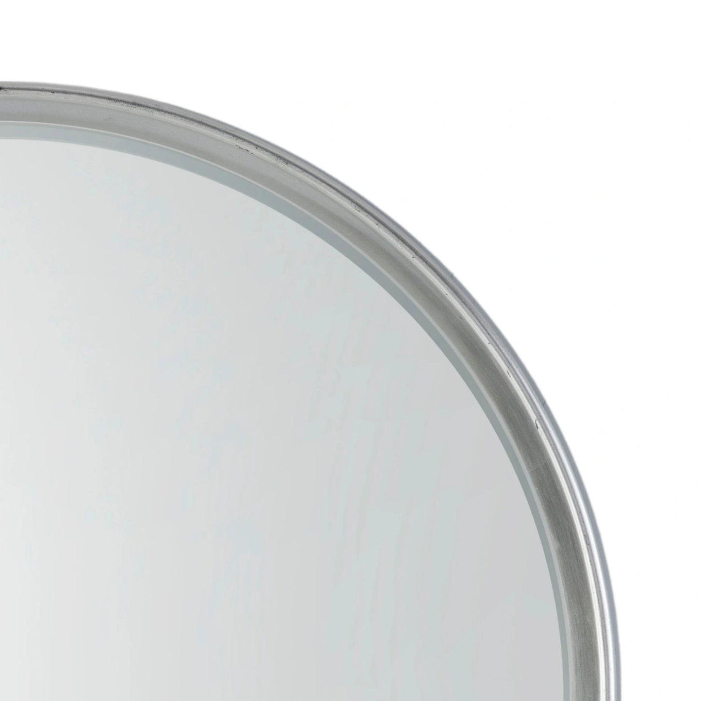 Large Round Deep Edge Silver Wall Mirror 95x9cm – Click Style