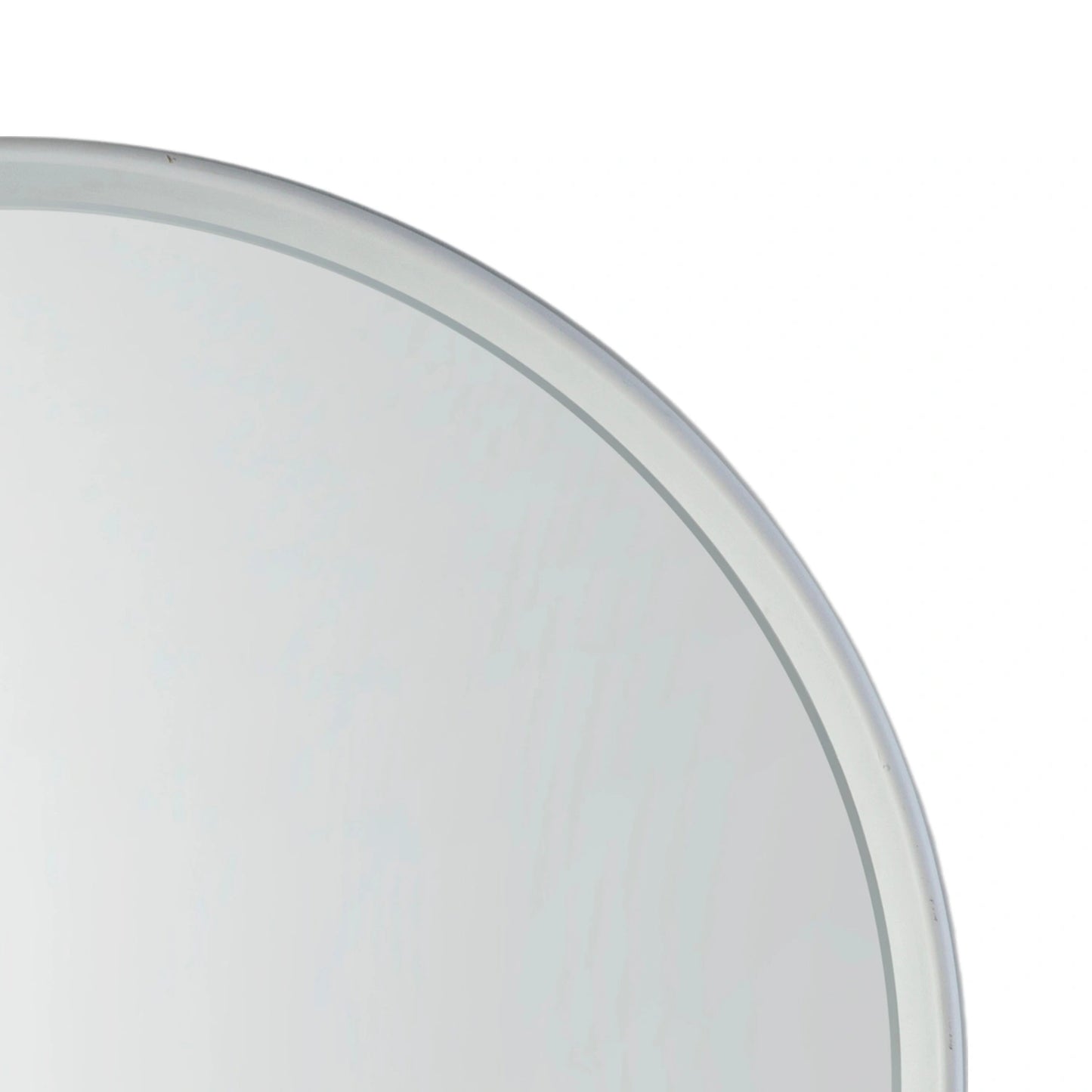 Large Round Deep Edge White Wall Mirror 95x9cm – Click Style